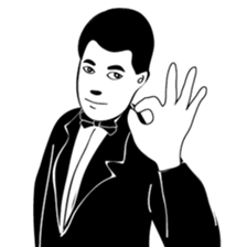 Mr. Black & White sticker #9515105