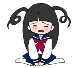 The girls who wear the school uniform sticker #9516547