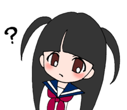 The girls who wear the school uniform sticker #9516550