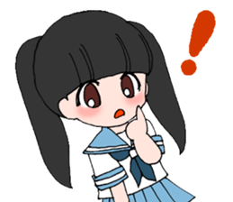 The girls who wear the school uniform sticker #9516556