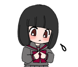 The girls who wear the school uniform sticker #9516566