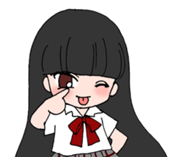 The girls who wear the school uniform sticker #9516574