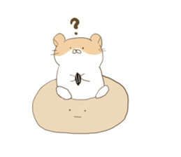 a hungry hamster and Manju. sticker #9516984