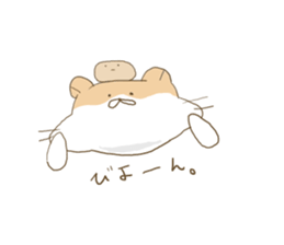 a hungry hamster and Manju. sticker #9516986