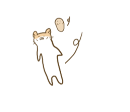 a hungry hamster and Manju. sticker #9516998
