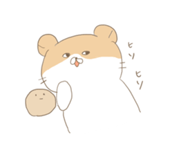 a hungry hamster and Manju. sticker #9517001