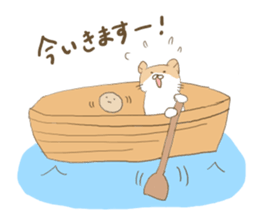 a hungry hamster and Manju. sticker #9517003