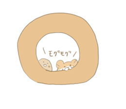 a hungry hamster and Manju. sticker #9517016