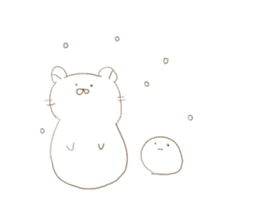 a hungry hamster and Manju. sticker #9517021