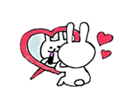 a rabbit laughs sticker #9517505