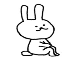 a rabbit laughs sticker #9517507