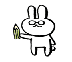 a rabbit laughs sticker #9517511