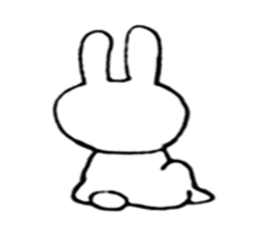 a rabbit laughs sticker #9517513