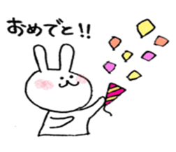 a rabbit laughs sticker #9517520