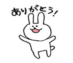 a rabbit laughs sticker #9517521