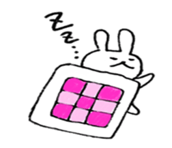 a rabbit laughs sticker #9517527