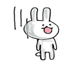 a rabbit laughs sticker #9517529