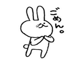 a rabbit laughs sticker #9517531
