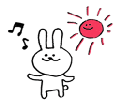 a rabbit laughs sticker #9517533