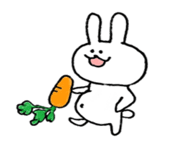 a rabbit laughs sticker #9517538
