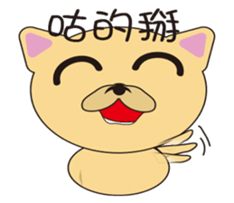 happy minidog sticker #9517962