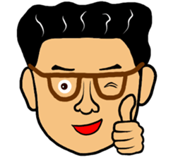 Man likes glasses sticker #9518107