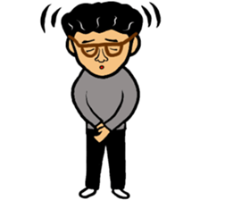 Man likes glasses sticker #9518108