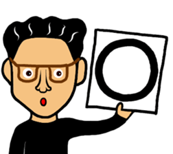 Man likes glasses sticker #9518112