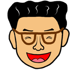 Man likes glasses sticker #9518113