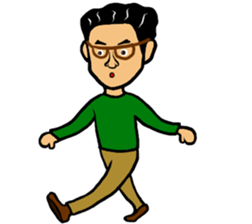 Man likes glasses sticker #9518115