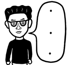 Man likes glasses sticker #9518117