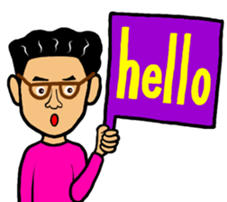 Man likes glasses sticker #9518119