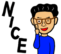 Man likes glasses sticker #9518120