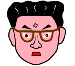 Man likes glasses sticker #9518123