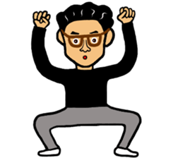 Man likes glasses sticker #9518124