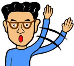 Man likes glasses sticker #9518127