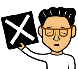 Man likes glasses sticker #9518128