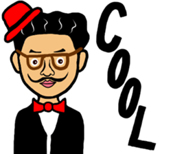 Man likes glasses sticker #9518130