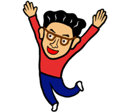 Man likes glasses sticker #9518131