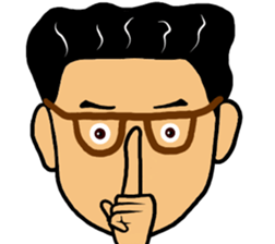 Man likes glasses sticker #9518132