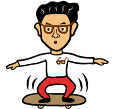 Man likes glasses sticker #9518134