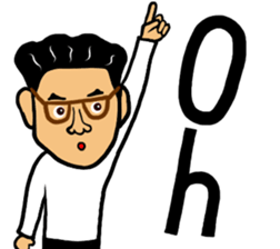 Man likes glasses sticker #9518136