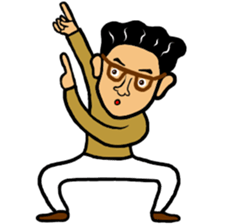 Man likes glasses sticker #9518137