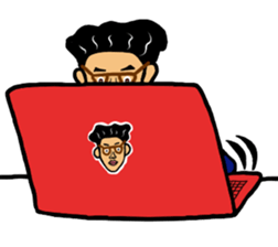 Man likes glasses sticker #9518138