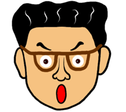 Man likes glasses sticker #9518139