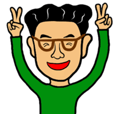 Man likes glasses sticker #9518143