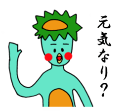 Is Kappa. The name is MOMO sticker #9518509