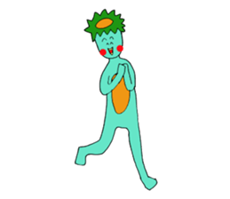 Is Kappa. The name is MOMO sticker #9518522