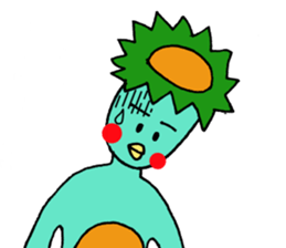 Is Kappa. The name is MOMO sticker #9518524