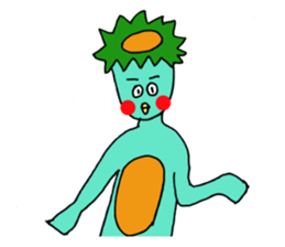 Is Kappa. The name is MOMO sticker #9518527